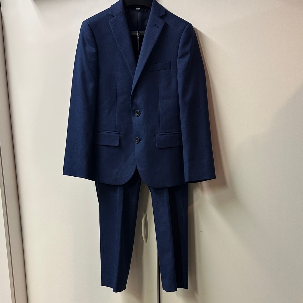 Boys Class Club Sharkskin Blue Suit (pants and coat)